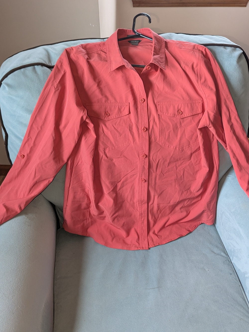 Eddie Bauer Coral Button-Front Shirt Jacket
